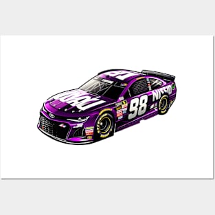 Cool purple Nascar car number 98, greatest grand prix champion Posters and Art